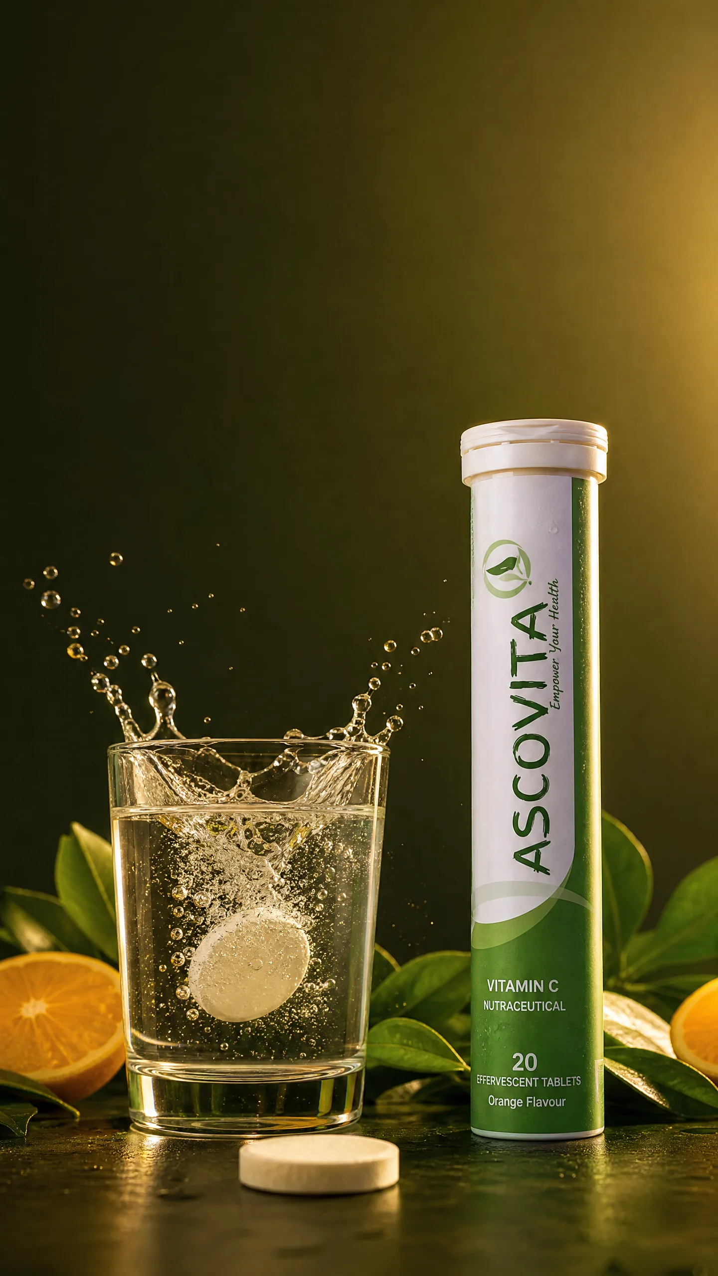 Ascovita effervescent tablet tube &mdash; brand launch hero
