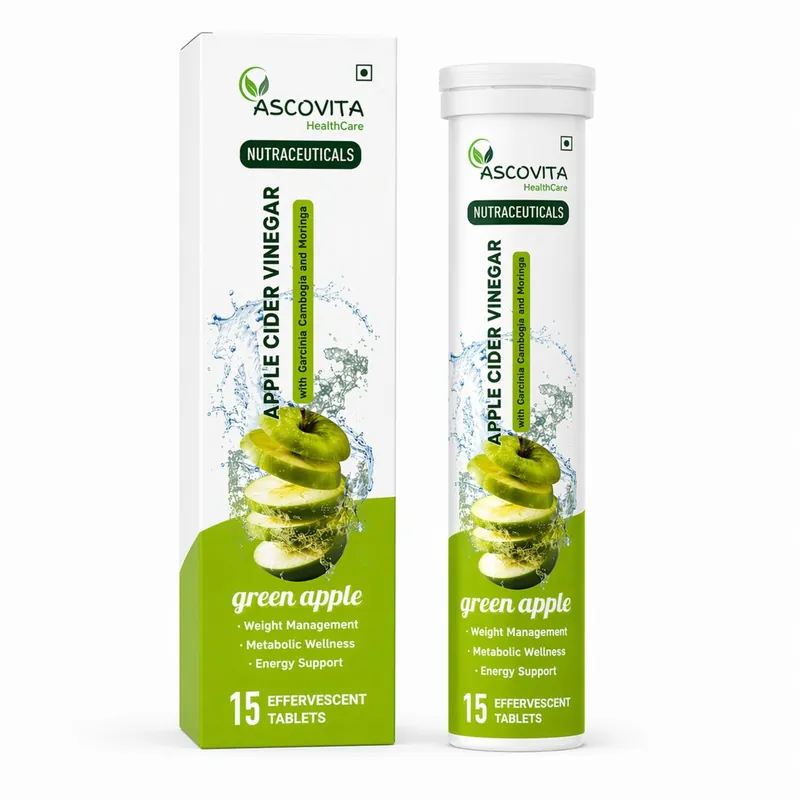 Real Ascovita apple cider vinegar and moringa effervescent tube
