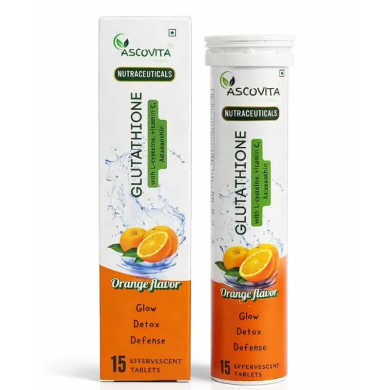 Real Ascovita Glutathione effervescent tube and carton